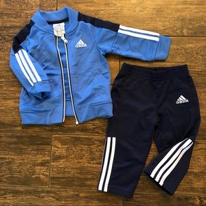 Adidas baby track suit, navy/blue, 9 months.